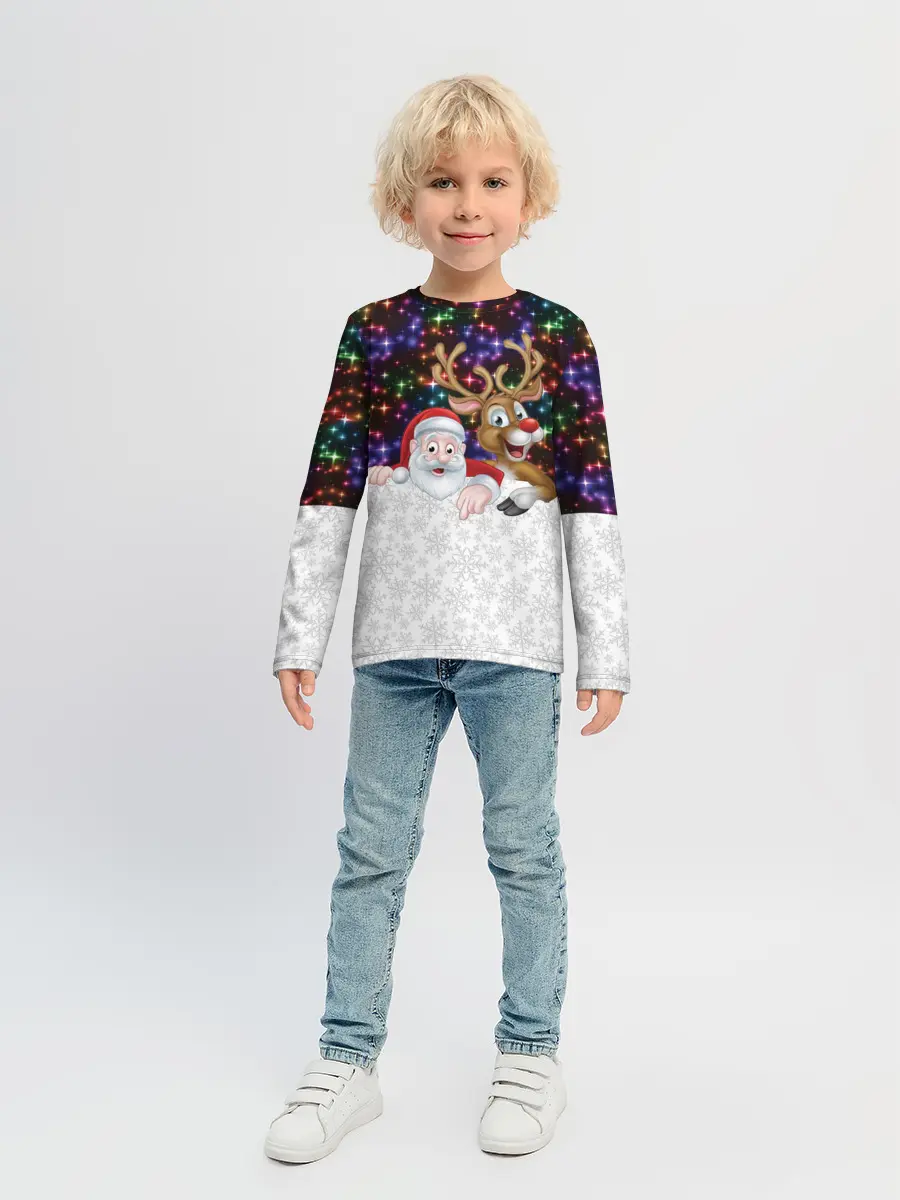 Детский лонгслив / Новый Год