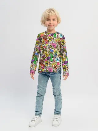 Детский лонгслив / Граффити монстров