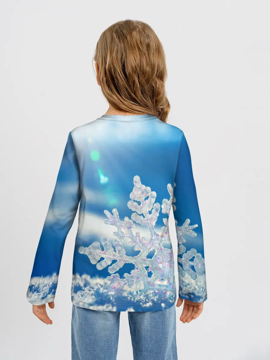 Детский лонгслив / Снег