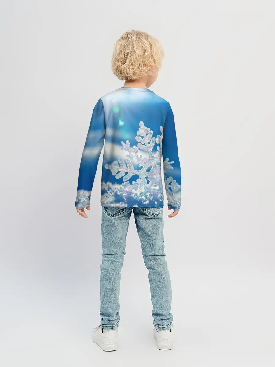 Детский лонгслив / Снег