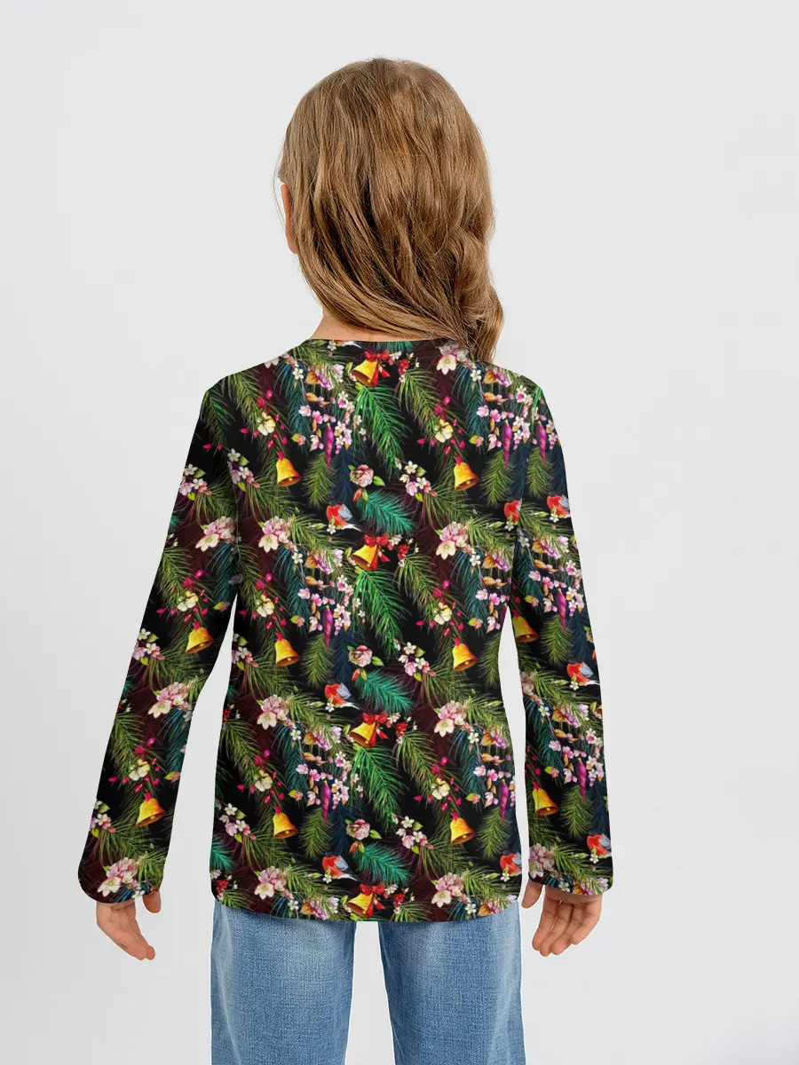 Детский лонгслив / Новогодняя Ёлка