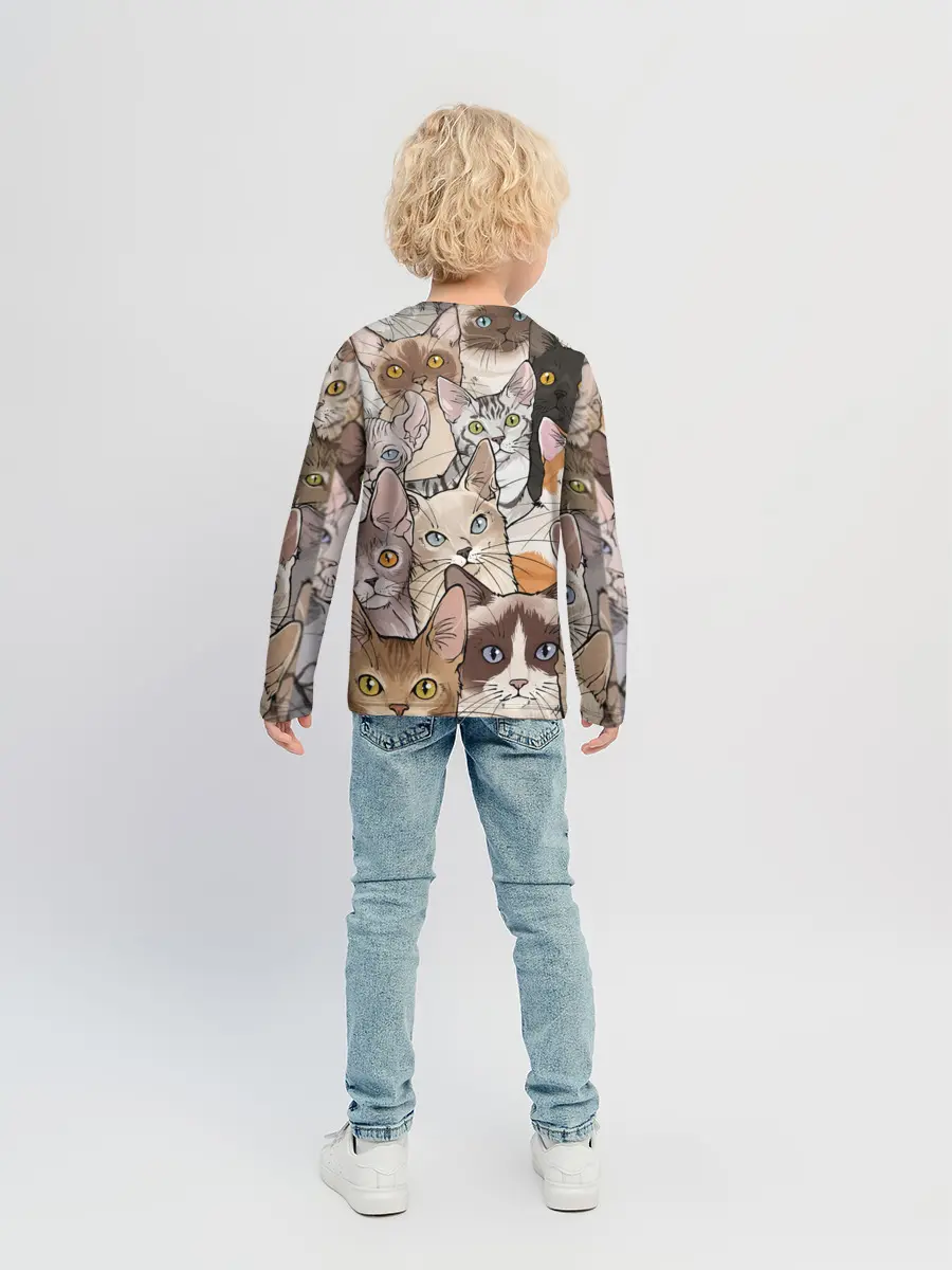 Детский лонгслив / Котики