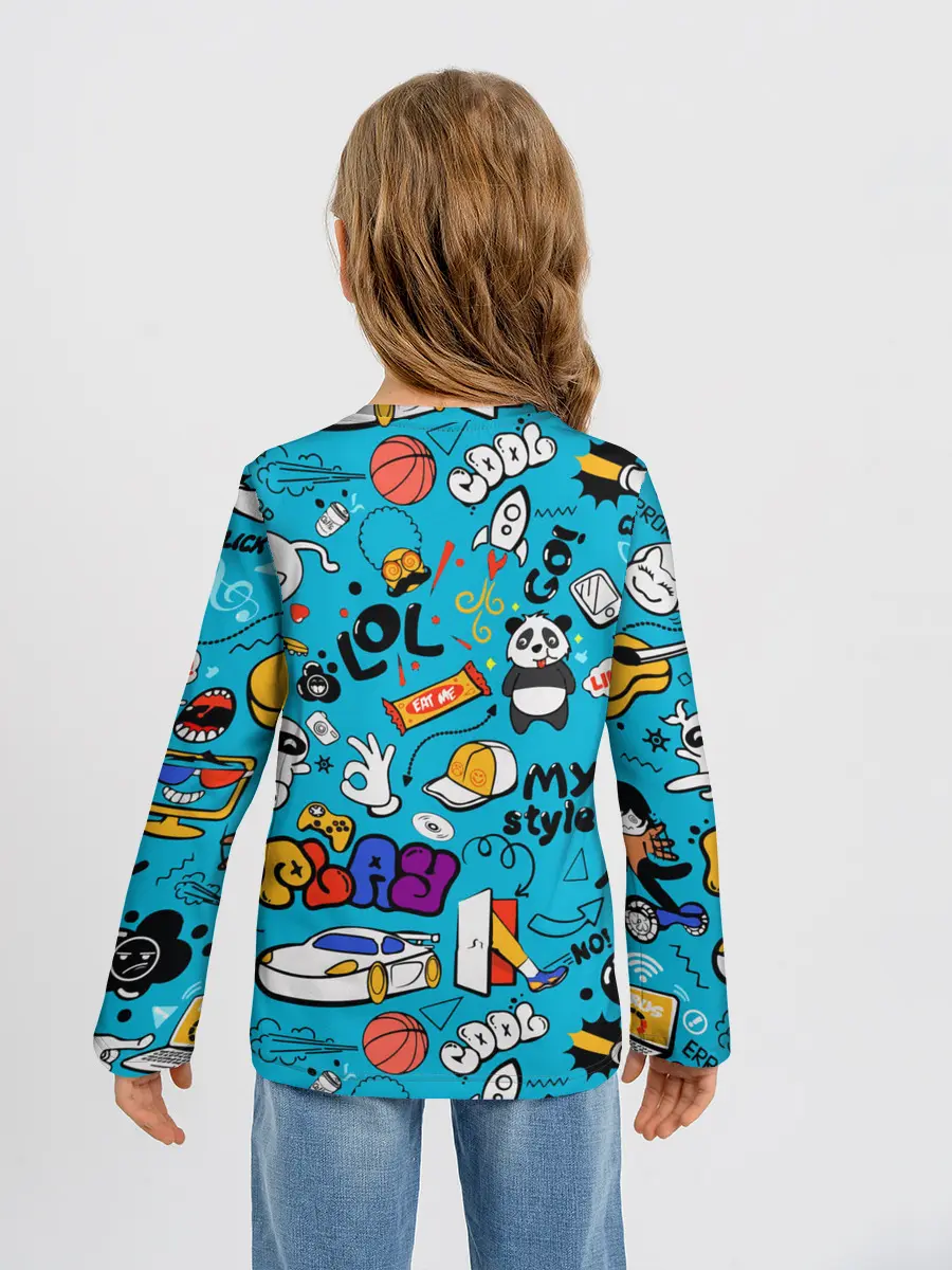 Детский лонгслив / Детское граффити