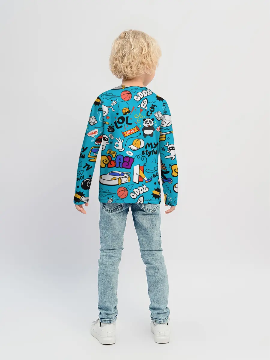 Детский лонгслив / Детское граффити