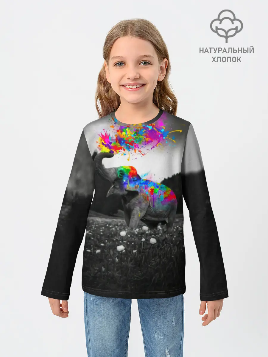 Детский лонгслив / Слон