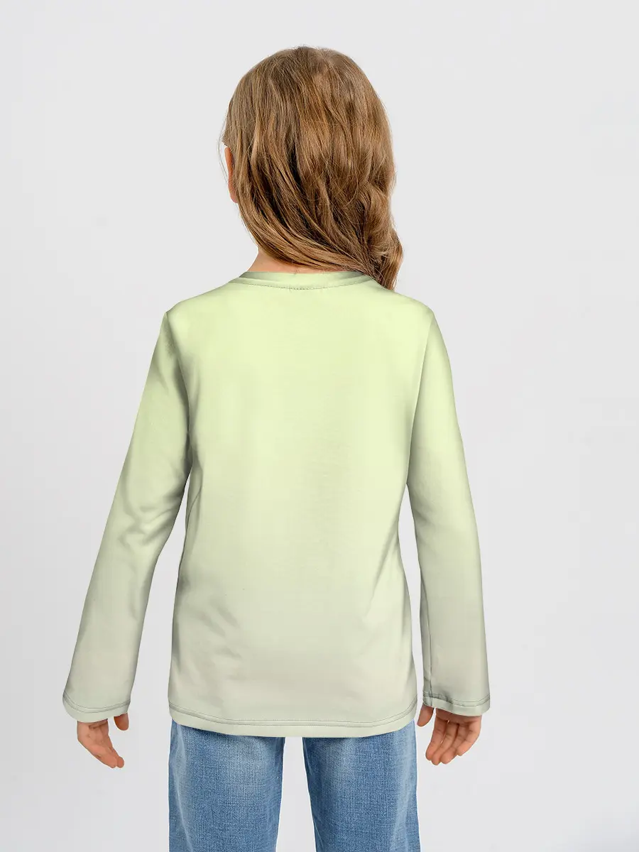 Детский лонгслив / арт сова яркая