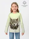 Детский лонгслив / арт сова яркая