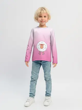 Детский лонгслив / веселая овечка