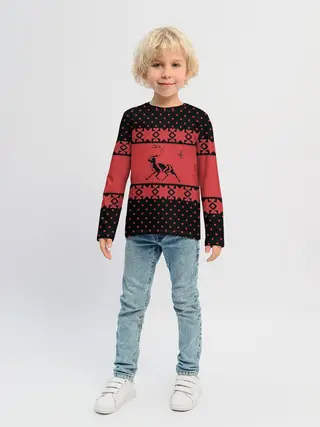 Детский лонгслив / Северный Олень