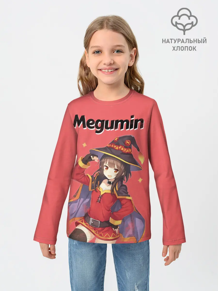 Детский лонгслив / Megumin показывает силу