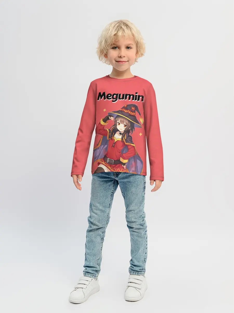 Детский лонгслив / Megumin показывает силу