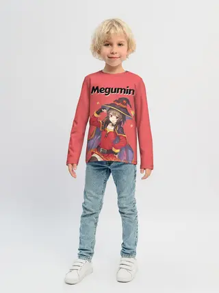 Детский лонгслив / Megumin показывает силу