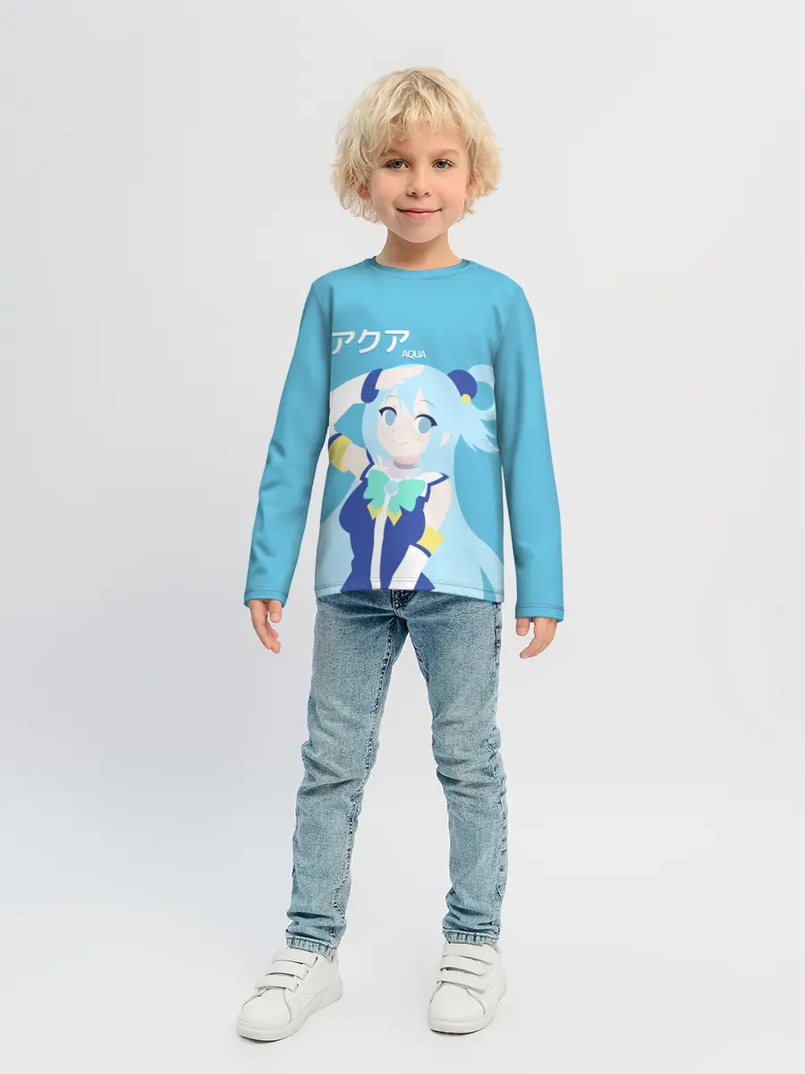 Детский лонгслив / коносуба аква лого