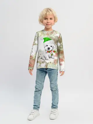 Детский лонгслив / Щенок