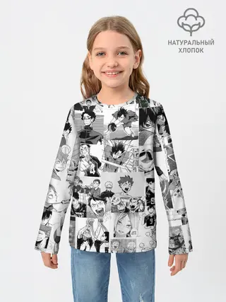 Детский лонгслив / Haikyu pattern