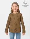 Детский лонгслив / Узор Кофейные зерна