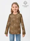 Детский лонгслив / Кофейный узор