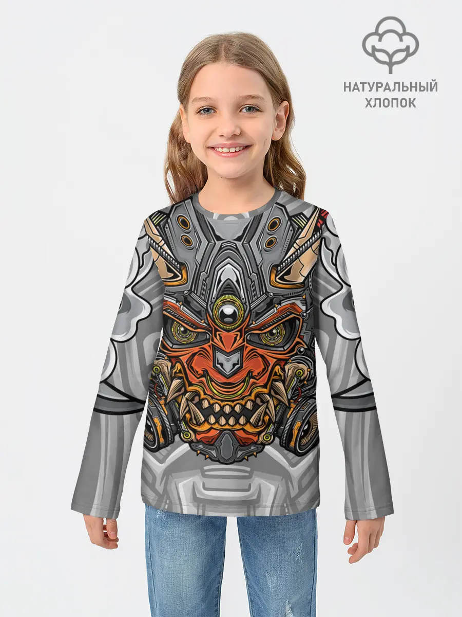 Детский лонгслив / Cyber Samurai