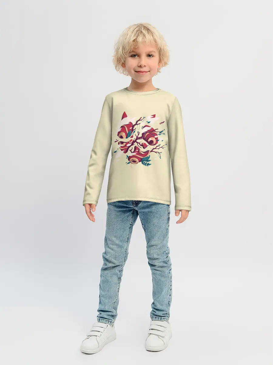 Детский лонгслив / Сердце Унесенные призраками