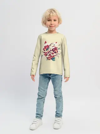 Детский лонгслив / Сердце Унесенные призраками