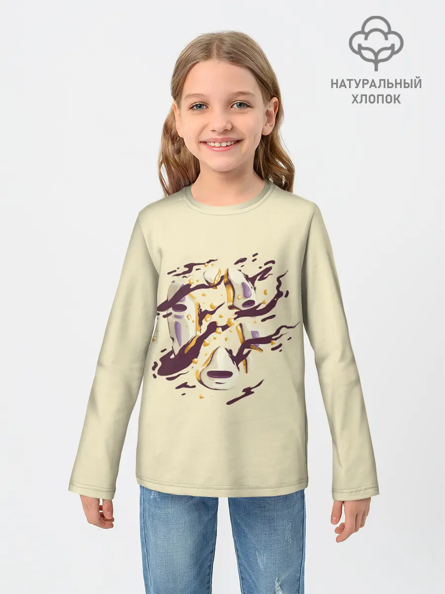 Детский лонгслив / Маска Безликого раскололась