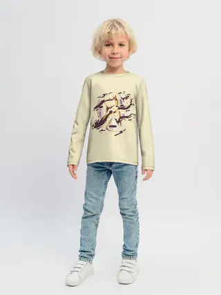 Детский лонгслив / Маска Безликого раскололась