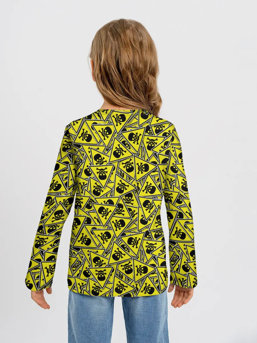 Детский лонгслив / Осторожно COVID-19