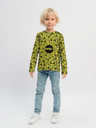 Детский лонгслив / Осторожно COVID-19