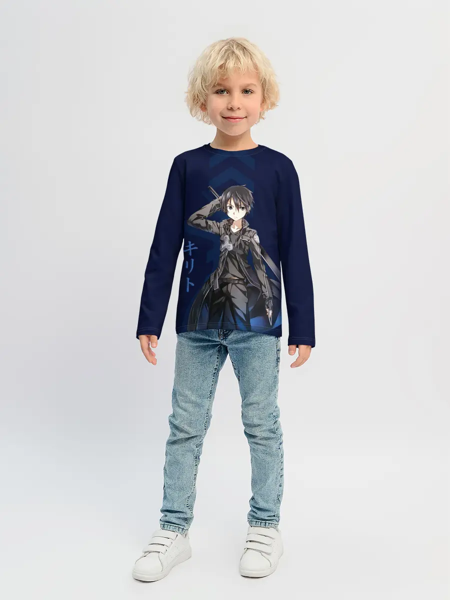 Детский лонгслив / Черный мечник Кирито