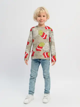 Детский лонгслив / Фастфуд - Картошка фри