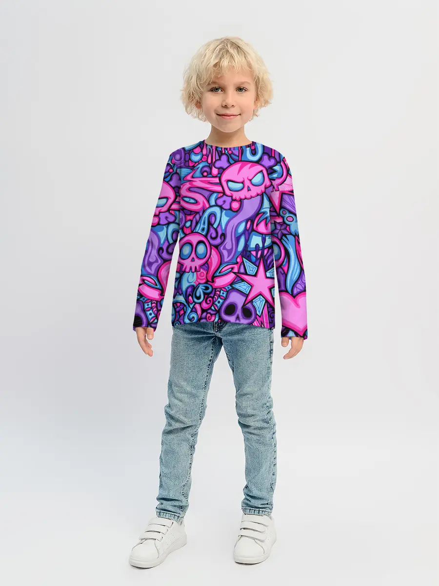 Детский лонгслив / Граффити монстры