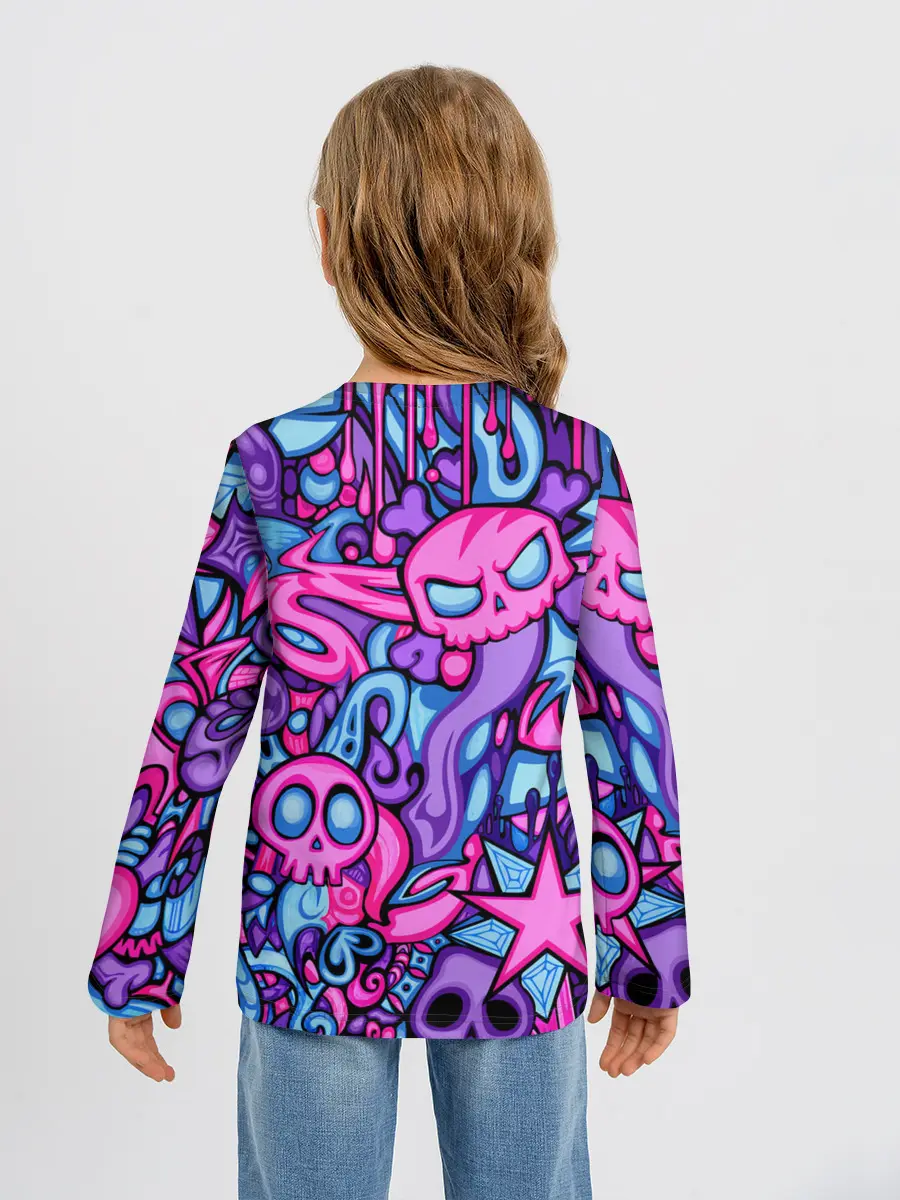 Детский лонгслив / Граффити монстры