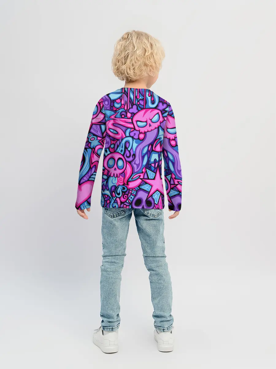Детский лонгслив / Граффити монстры