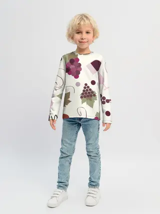 Детский лонгслив / Виноград и винишко