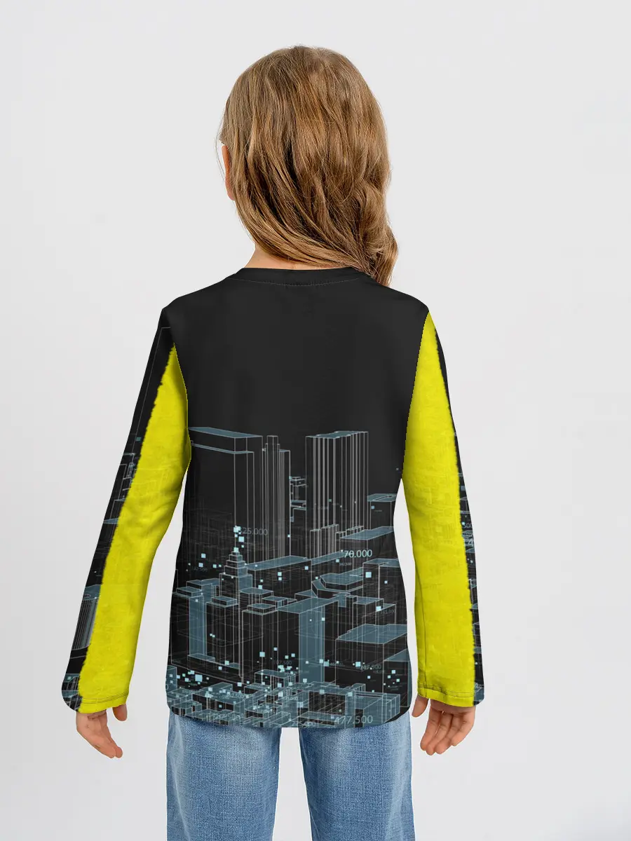 Детский лонгслив / Город CYBERPUNK 2077