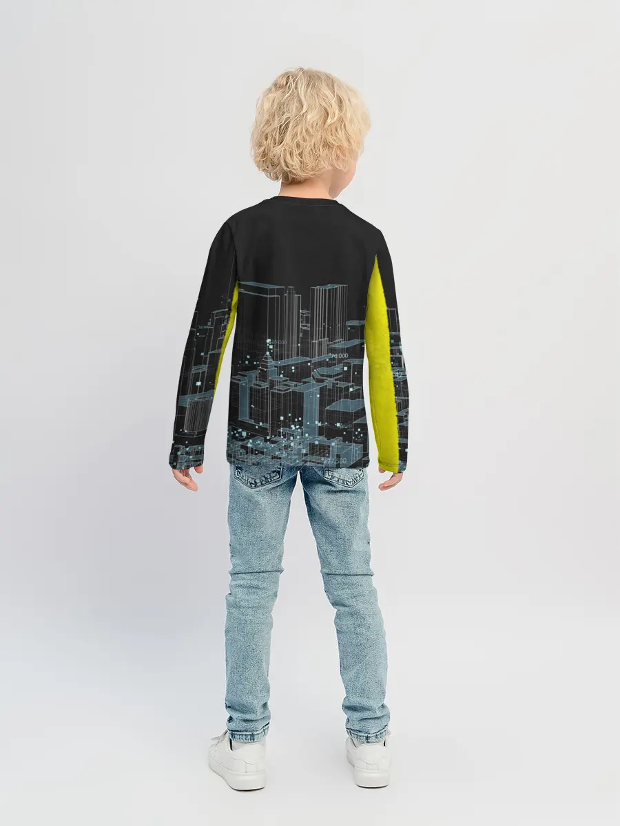 Детский лонгслив / Город CYBERPUNK 2077