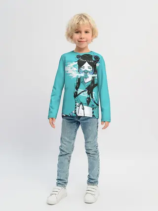 Детский лонгслив / Самурай