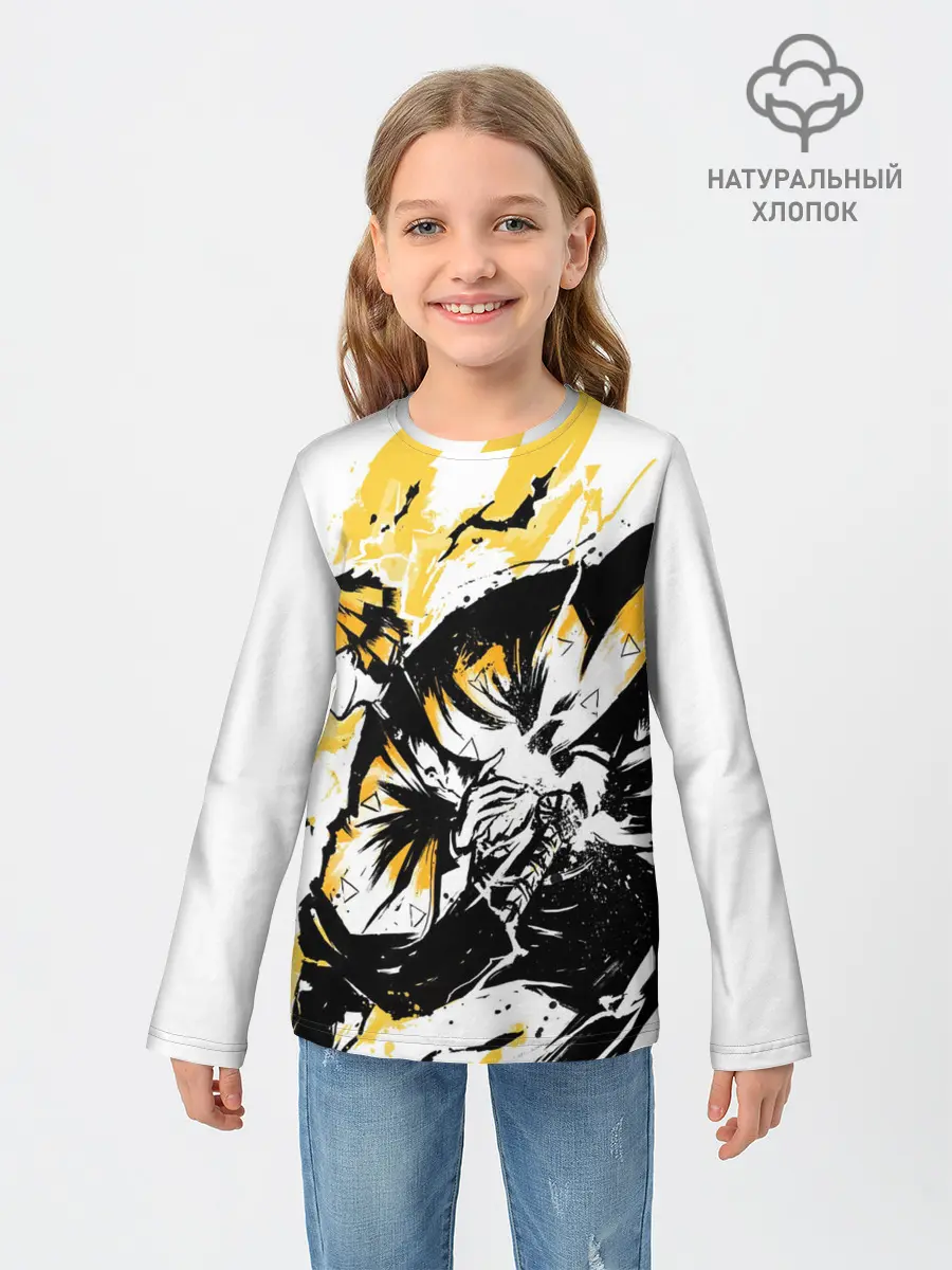 Детский лонгслив / Zenitsu Зеницу Клинок