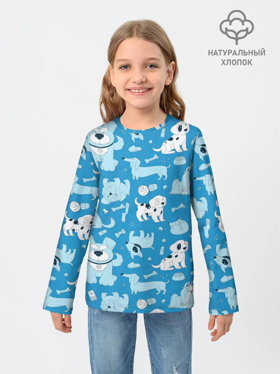 Детский лонгслив / Собачки