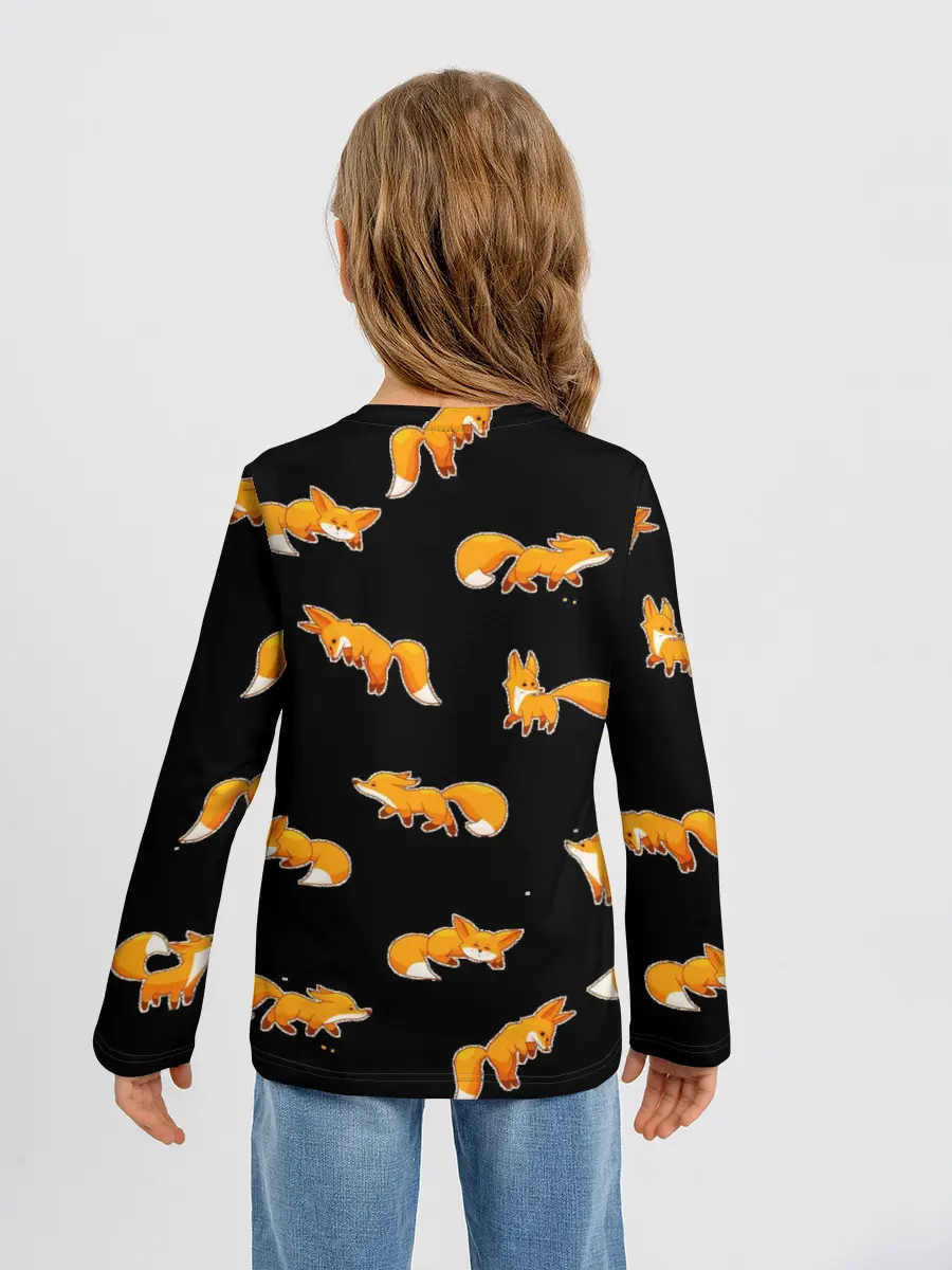 Детский лонгслив / Лисы
