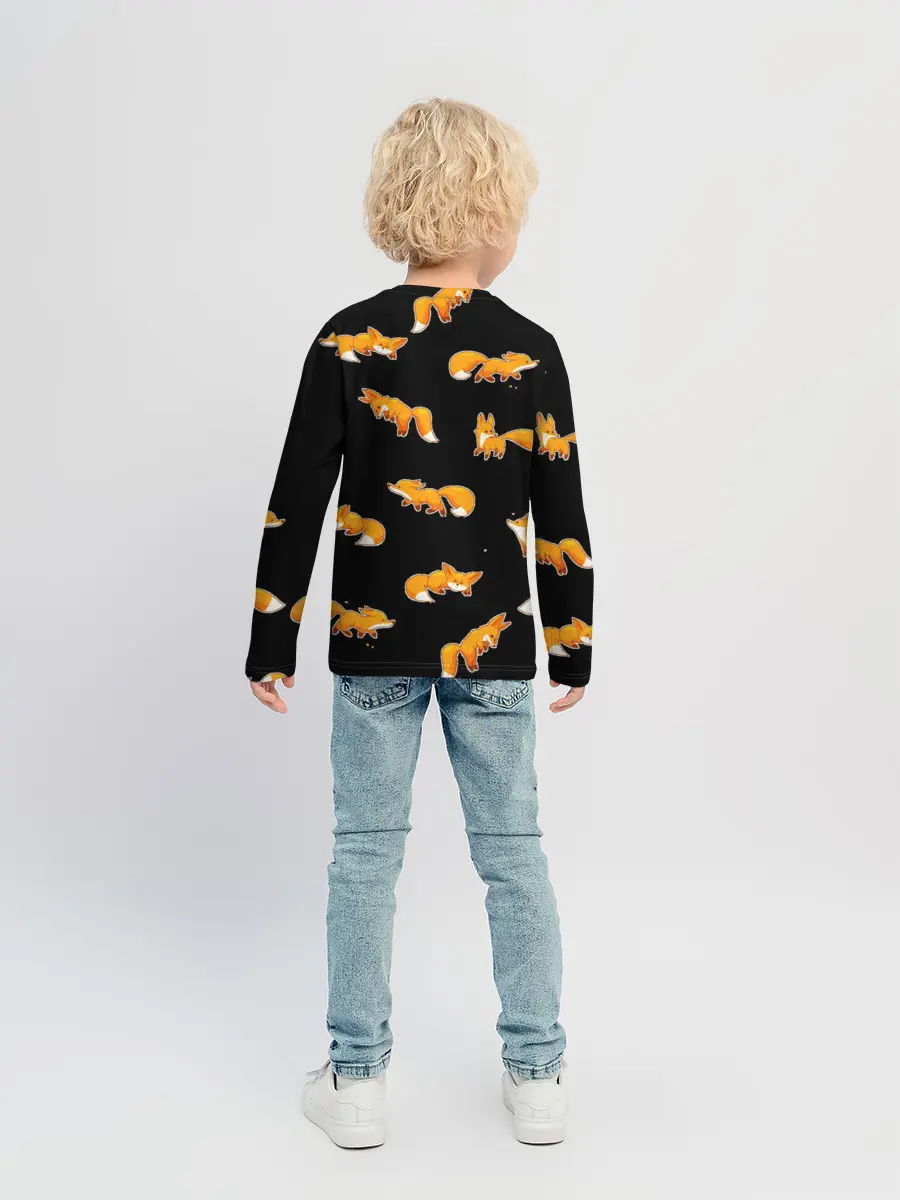 Детский лонгслив / Лисы
