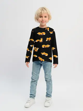 Детский лонгслив / Лисы
