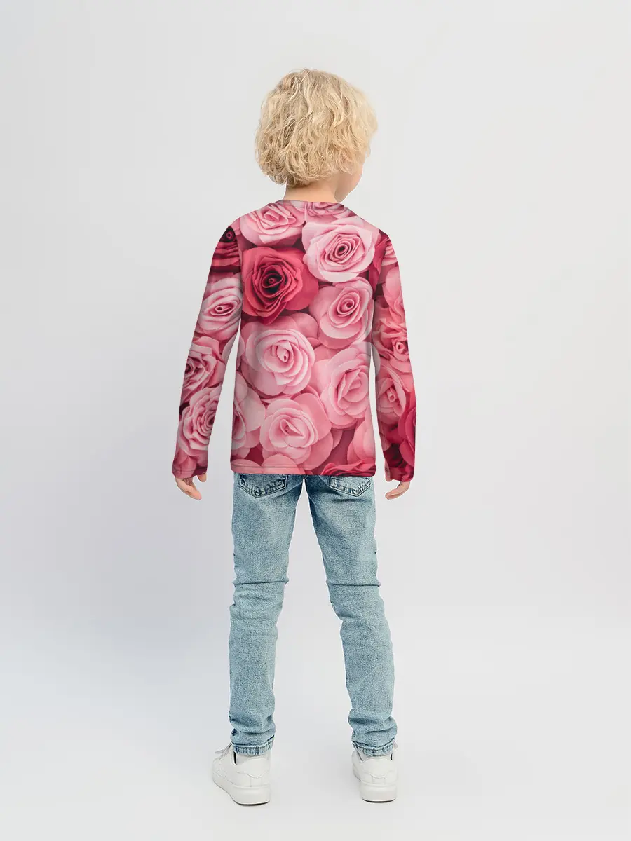 Детский лонгслив / Розовые Розы