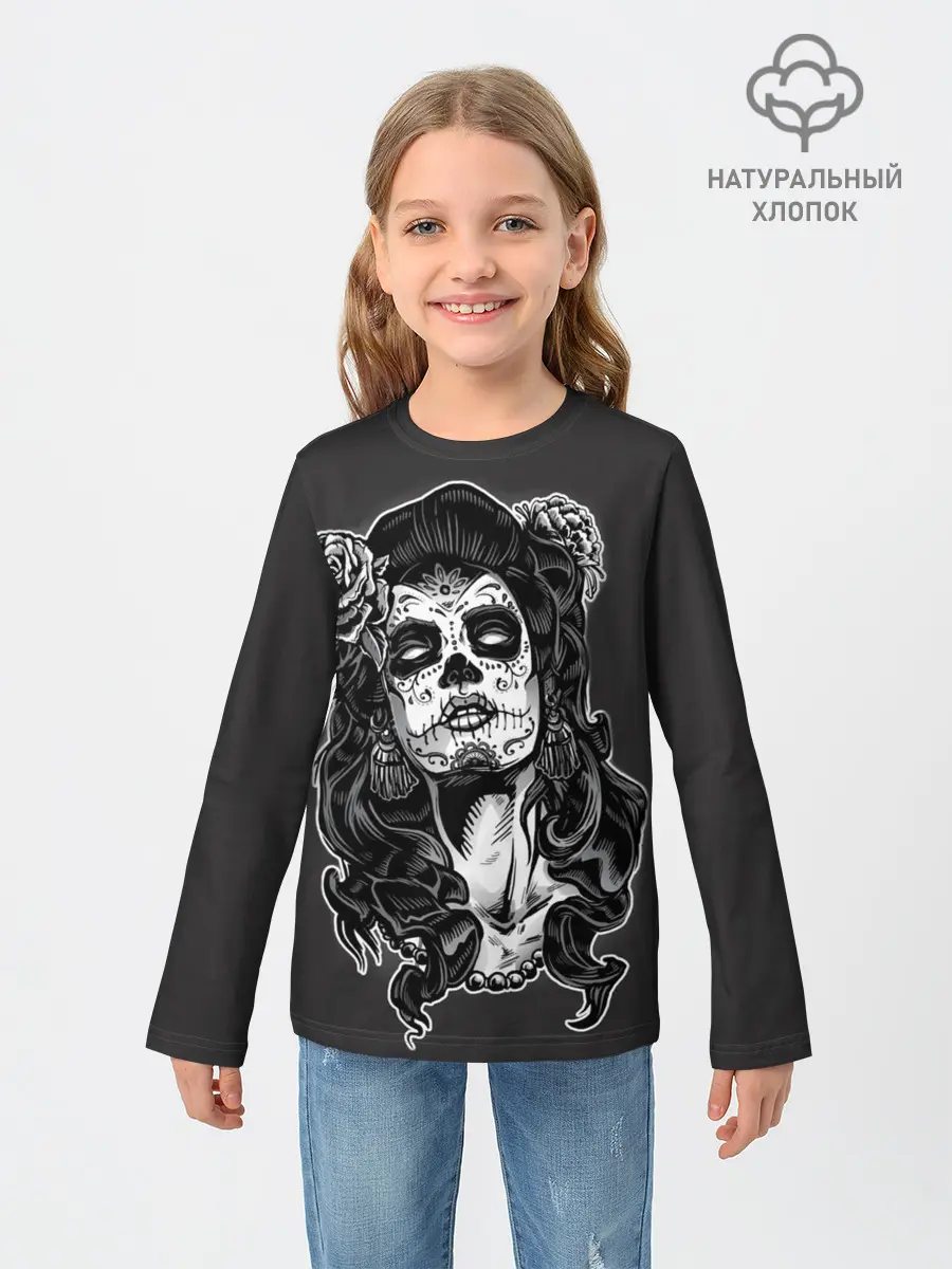 Детский лонгслив / Санта Муэрте