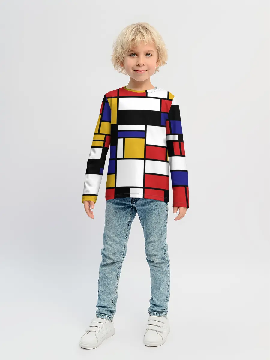 Детский лонгслив / Color blocking