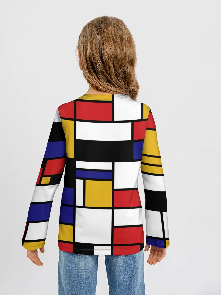 Детский лонгслив / Color blocking