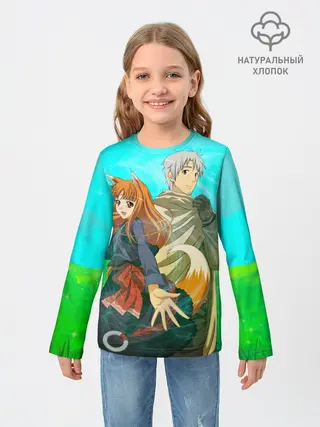 Детский лонгслив / Волчица и пряности