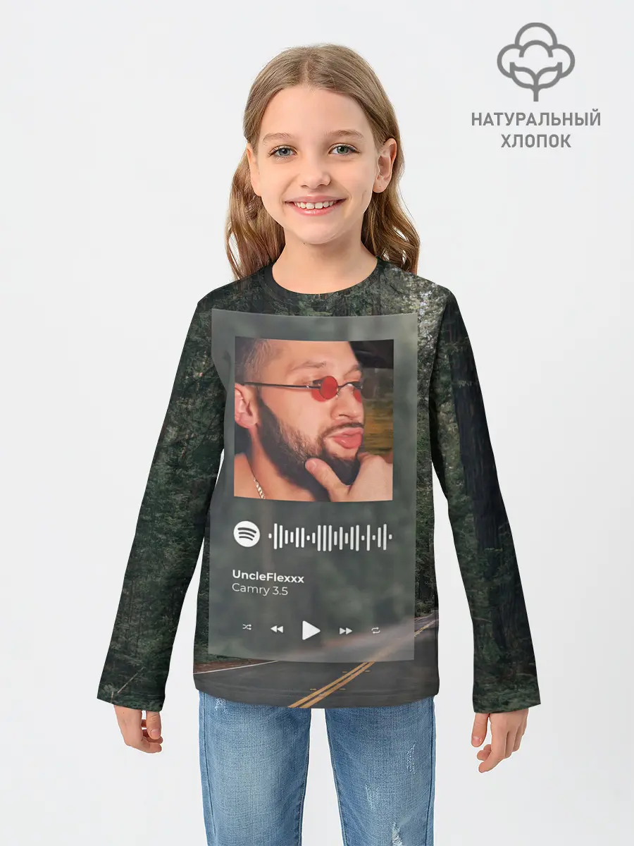 Детский лонгслив / Camry 3.5 / Spotify - QR