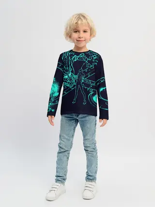 Детский лонгслив / Neon Dragon