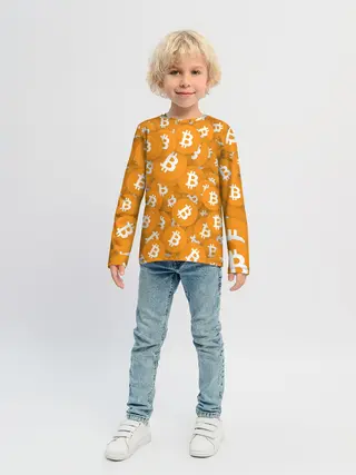 Детский лонгслив / Я БИТКОИН / I AM BITCOIN